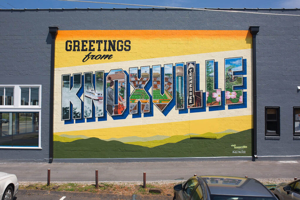 Visit Knoxville Sponsored Mural in TN